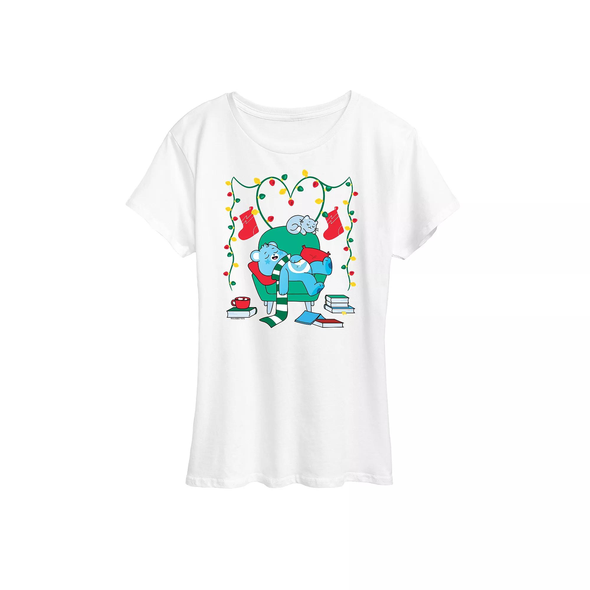 Women's Care Bears Cozy Christmas Graphic Tee, Girl's,  Product Image