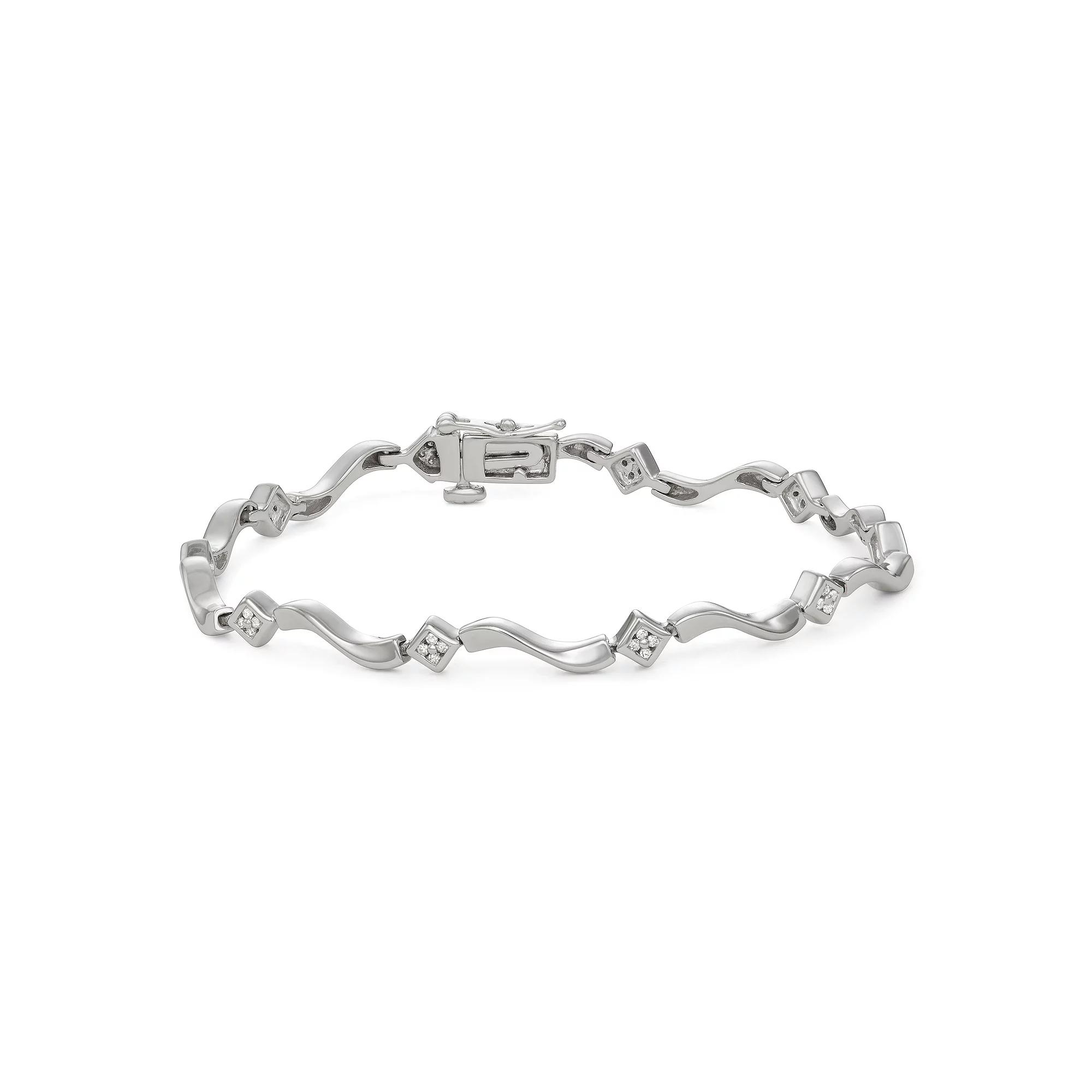HDI 1/5 Carat T.W. Diamond Bracelet, Women's, Size: 7, Sterling Product Image