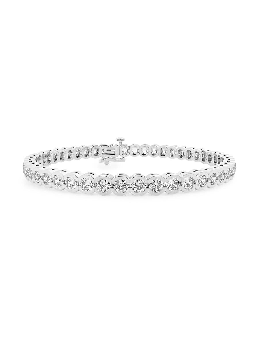 Womens Platinum & Round Lab-Grown Diamond Bezel Tennis Bracelet/1.00-10.00 TCW Product Image