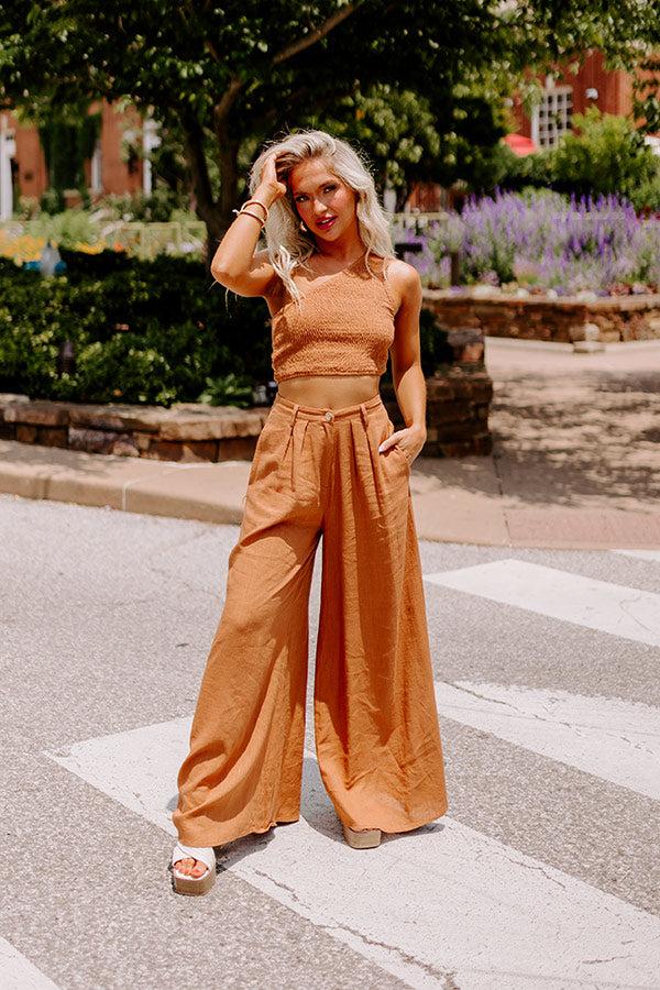 The Freeda Smocked Crop Top Product Image