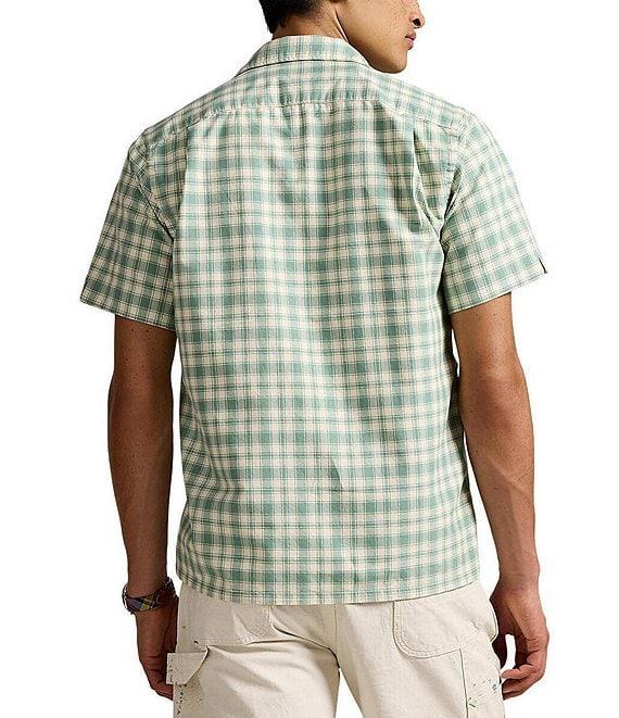 Polo Ralph Lauren Classic Fit Plaid Oxford Short Sleeve Woven Camp Workshirt Product Image