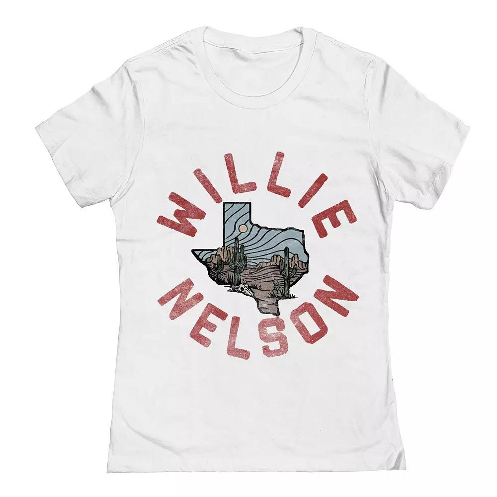 Junior's Willie Nelson Texas Desert Graphic Tee, Women's,  Product Image