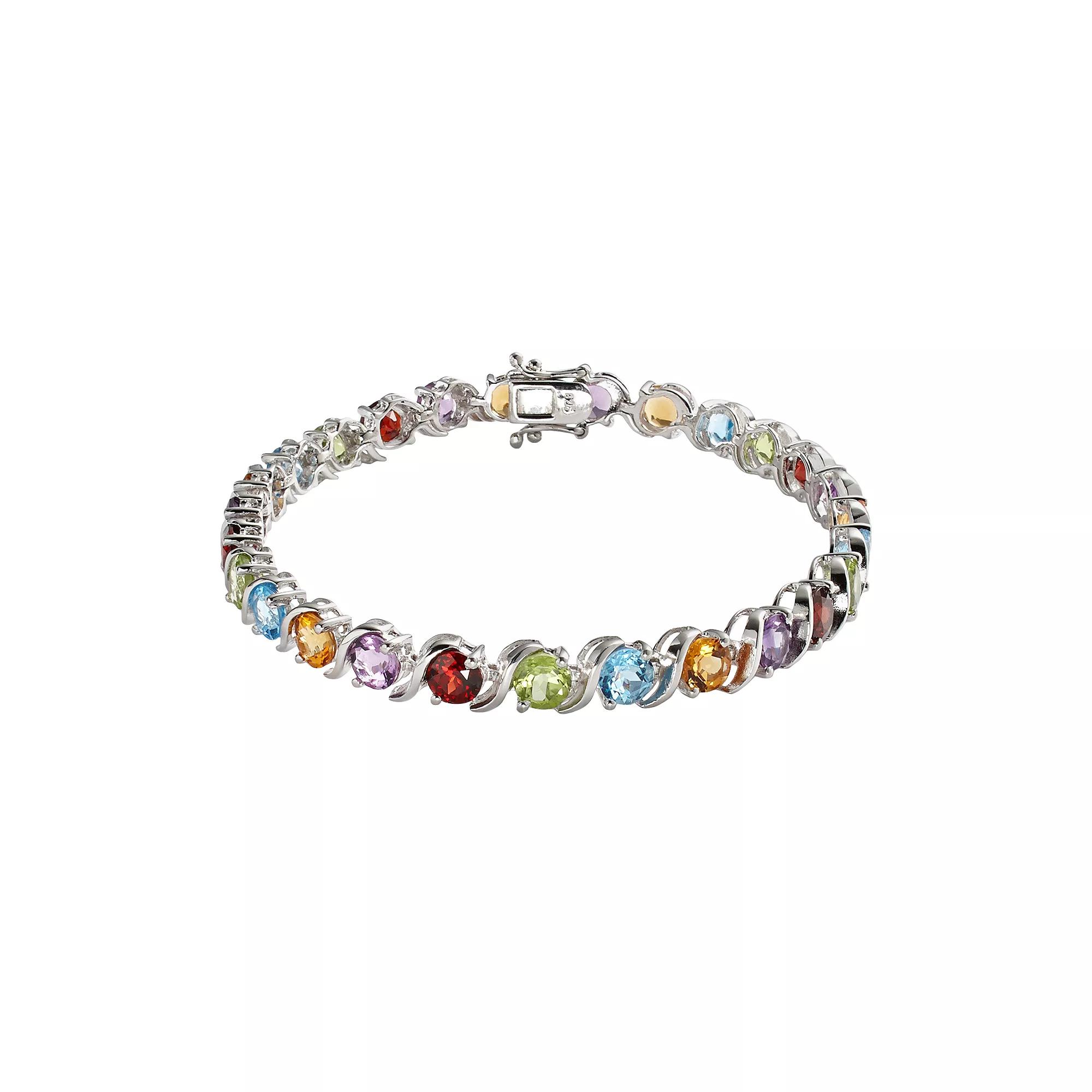 Sterling Silver Gemstone Bracelet, Women's,  Product Image