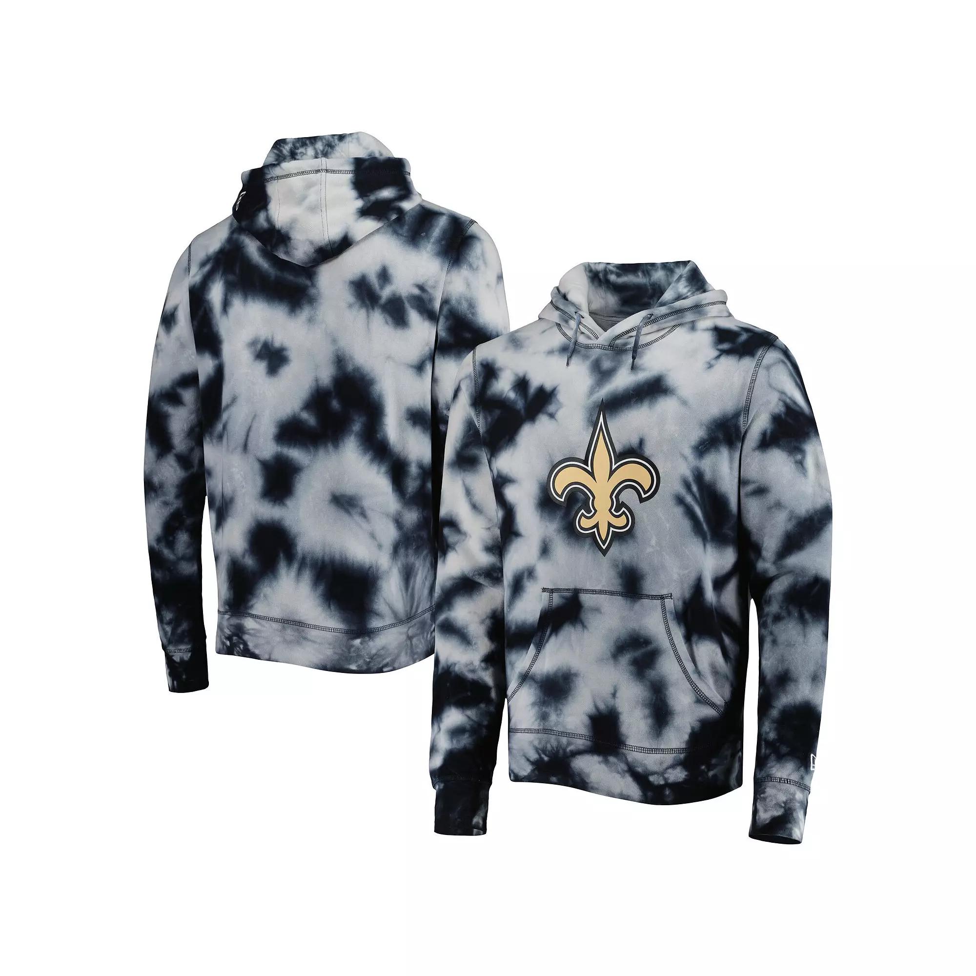 Men's New Era Black New Orleans Saints Team Tie-Dye Pullover Hoodie, Size: XL Product Image