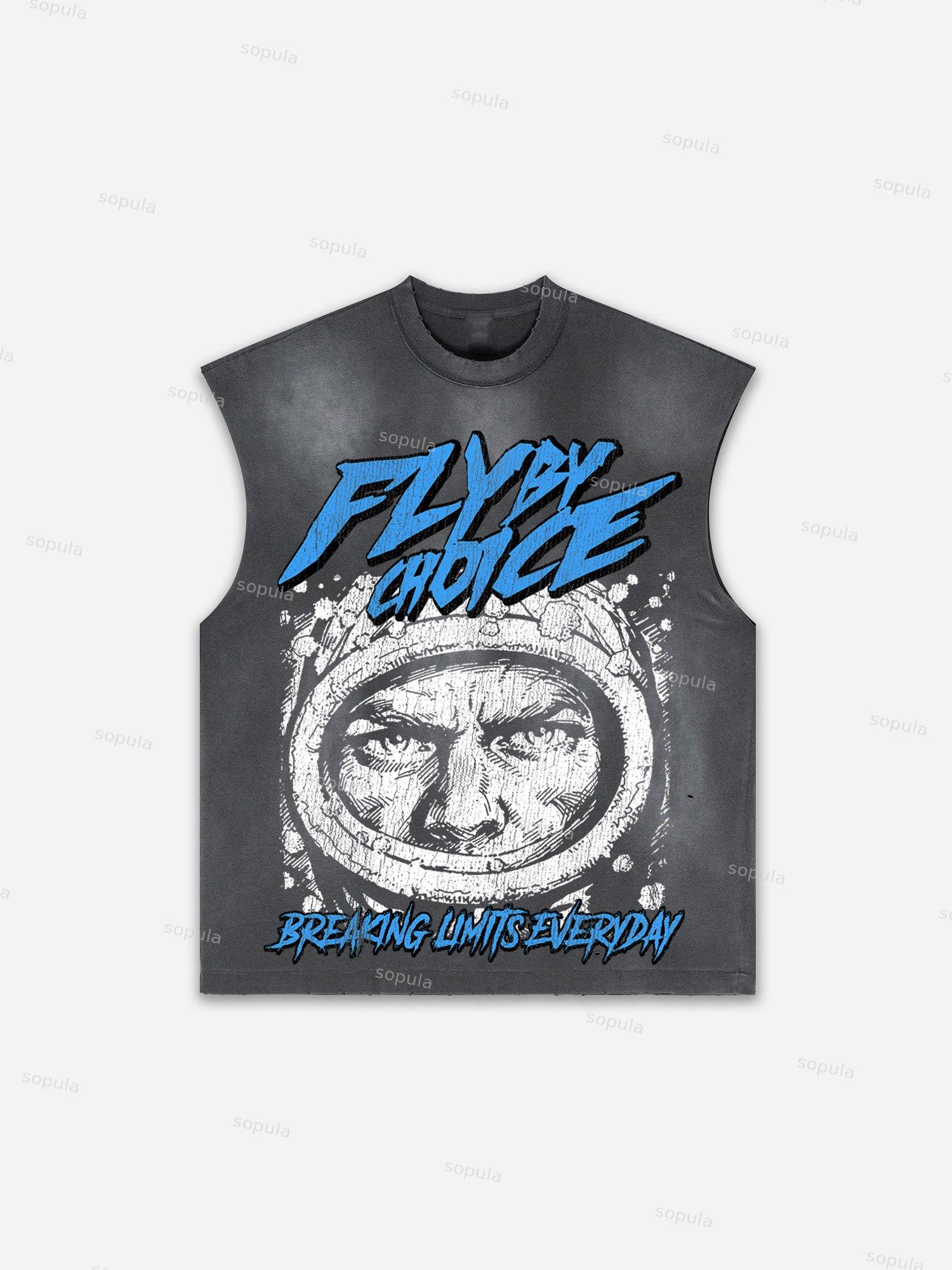 Cowboy Rodeo Graphic Print Distressed Tank Top Product Image