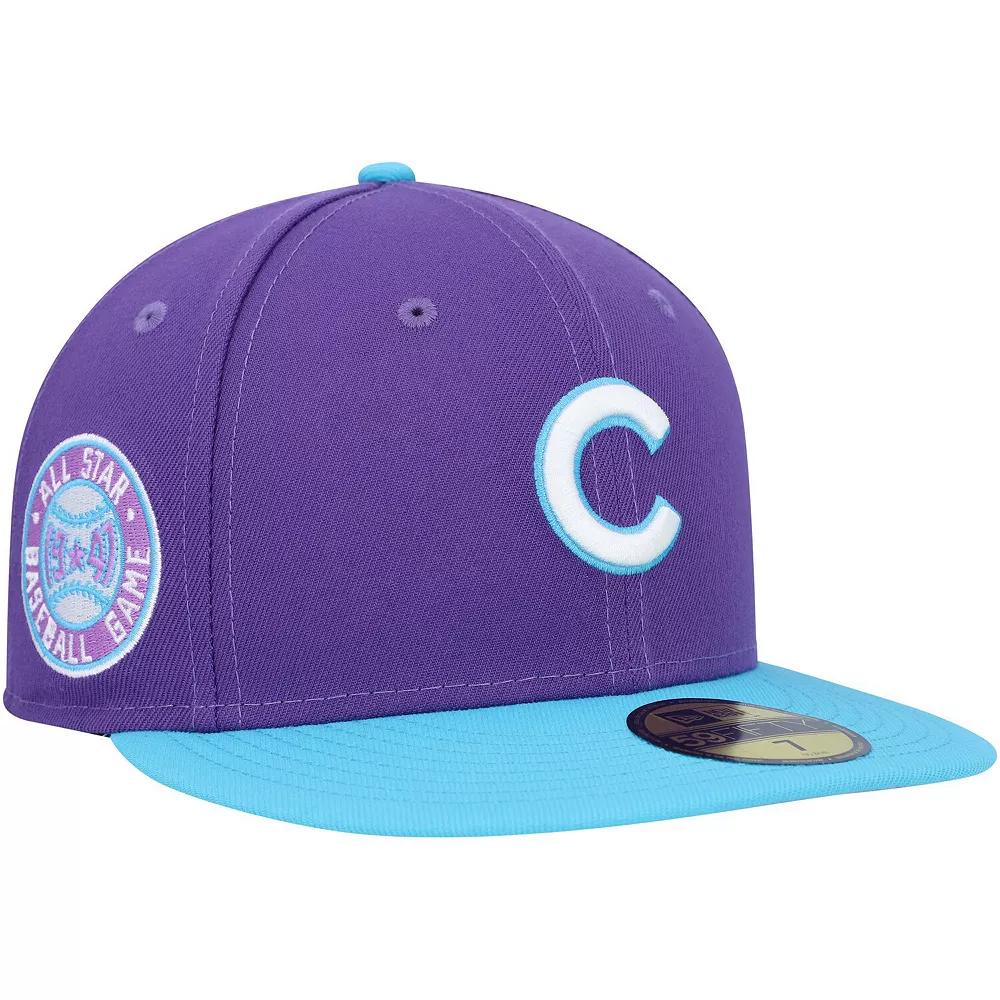 Men's New Era Purple Chicago Cubs Vice 59FIFTY Fitted Hat,  Product Image