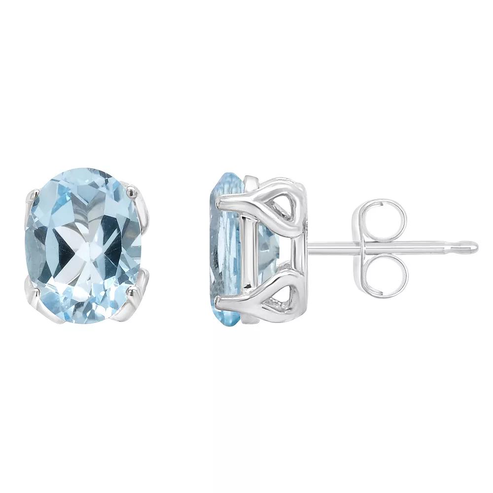 Alyson Layne Sterling Silver 6 mm Cushion Rose Quartz Stud Earrings, Women's Product Image