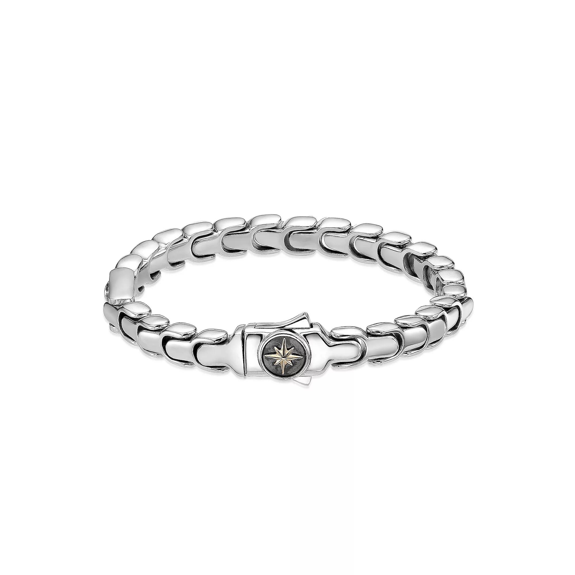 Men's LYNX Stainless Steel 8 mm Link Chain Bracelet, Size: 8.5" Product Image