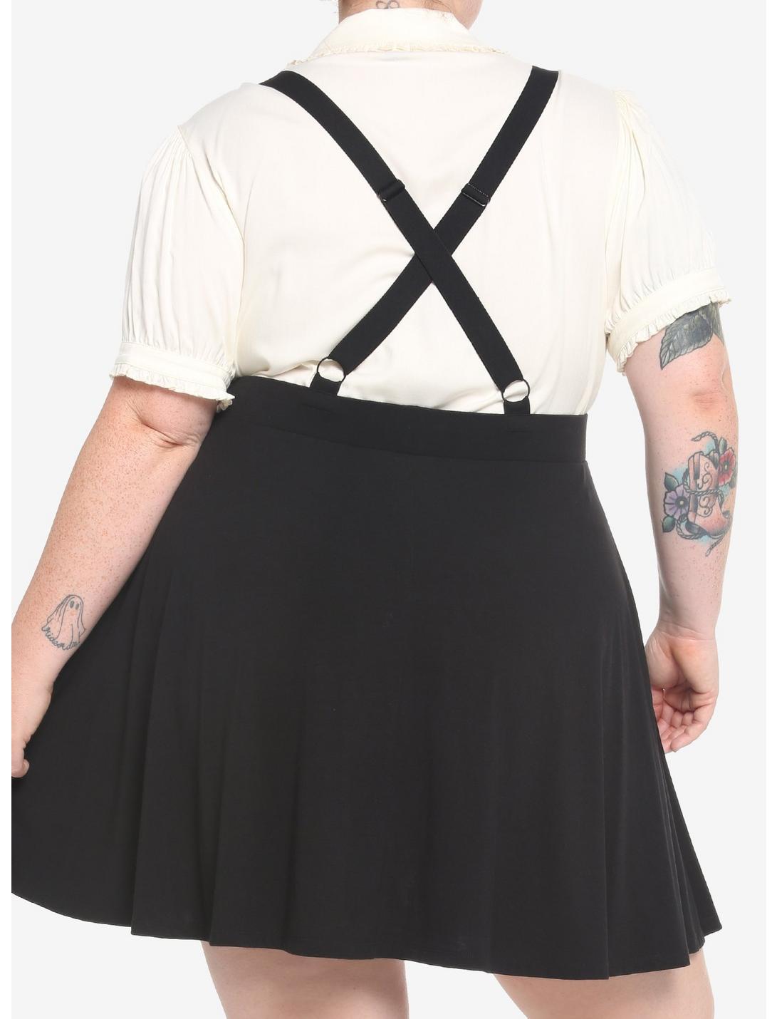 Black Suspender Circle Skirt Plus Size Product Image