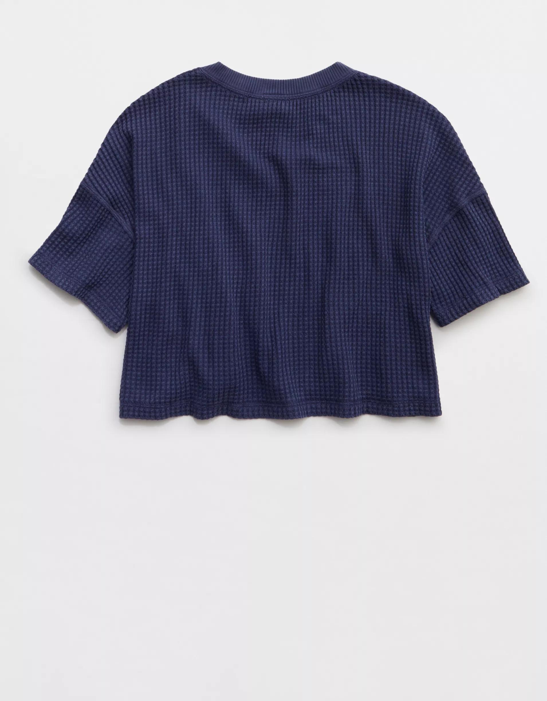 OFFLINE By Aerie Wow! Waffle Notch Neck T-Shirt Product Image