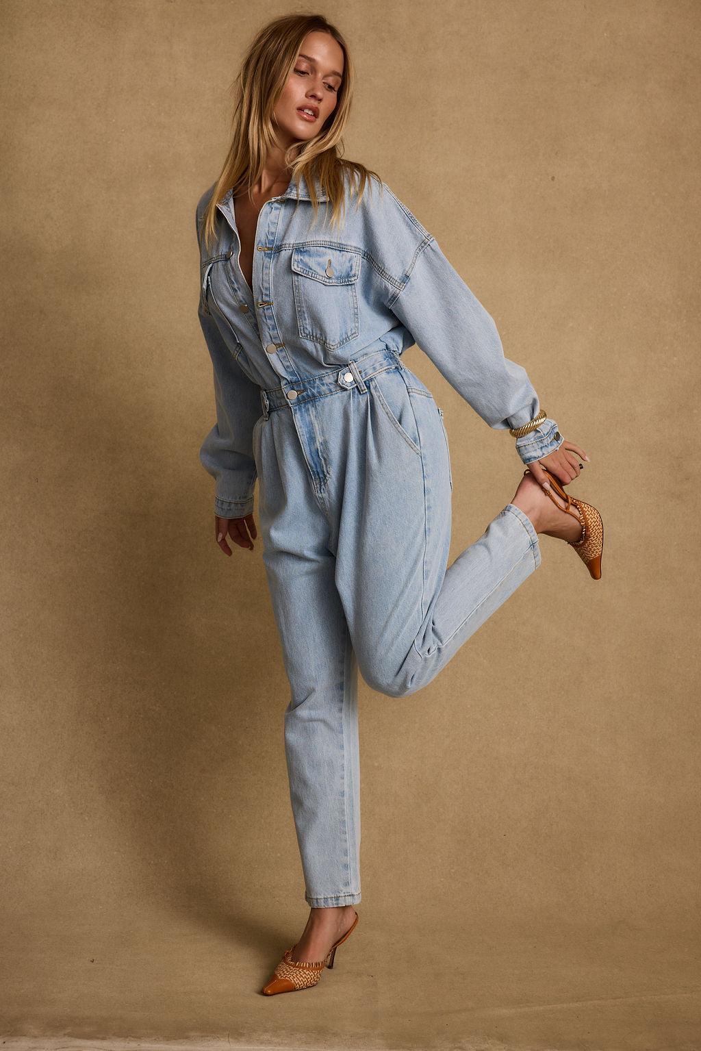 Hendrix Denim Jumpsuit Female Product Image