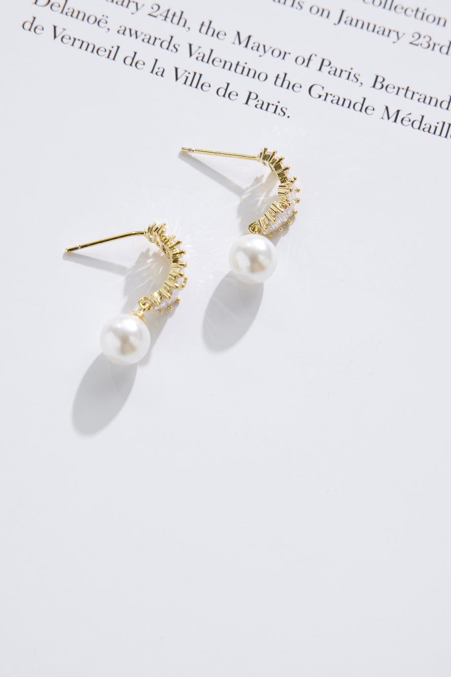 18k Gold Plated Selene Earrings Gold Product Image
