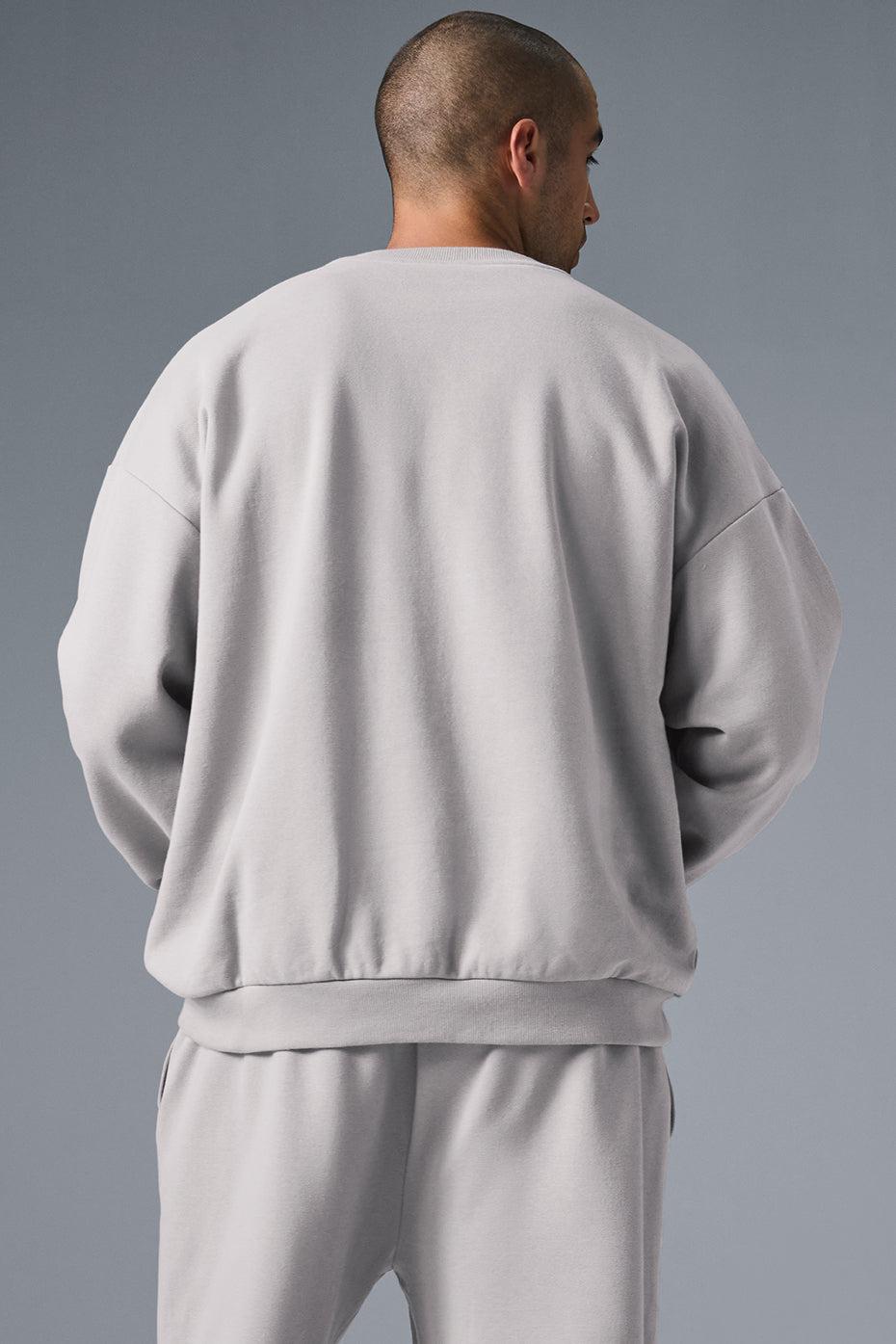 Washed Accolade Crew Neck Pullover - Grey Sky Wash Product Image