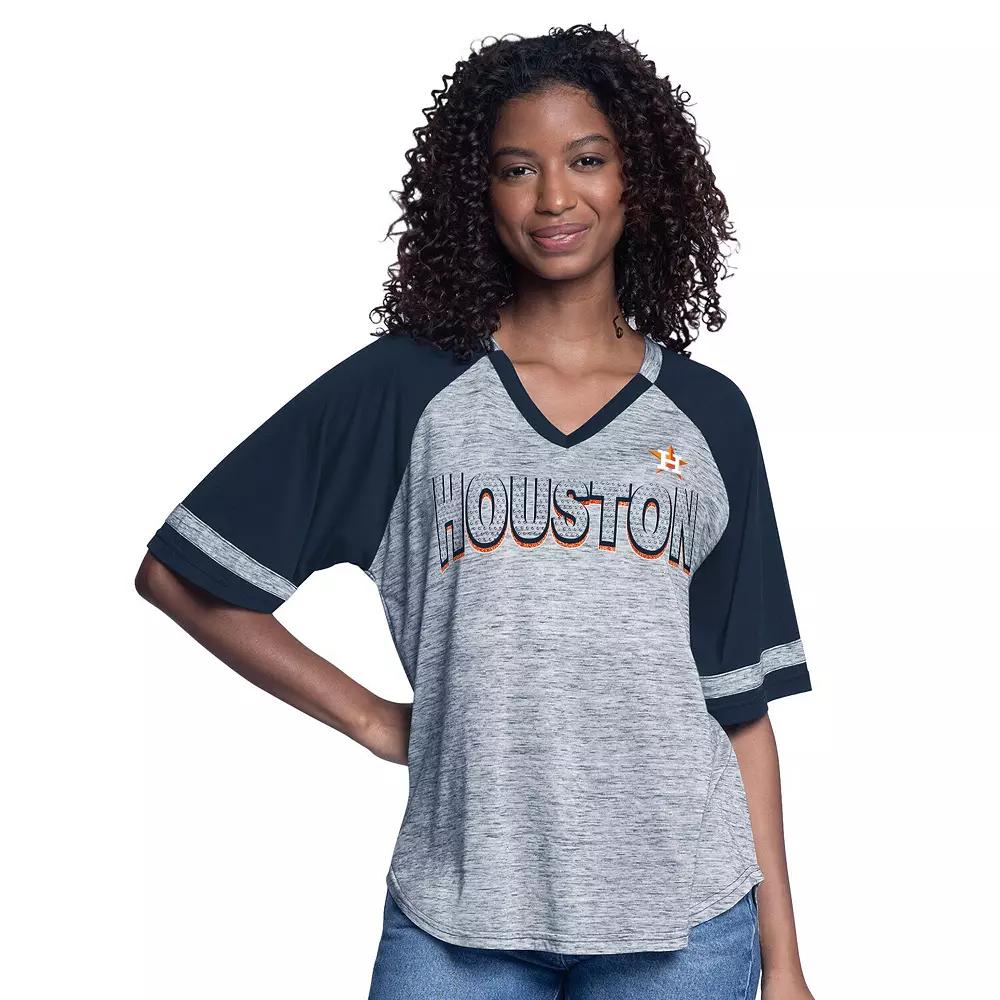 Women's G-III 4Her by Carl Banks Navy Houston Astros Hall of Fame Raglan Over Product Image