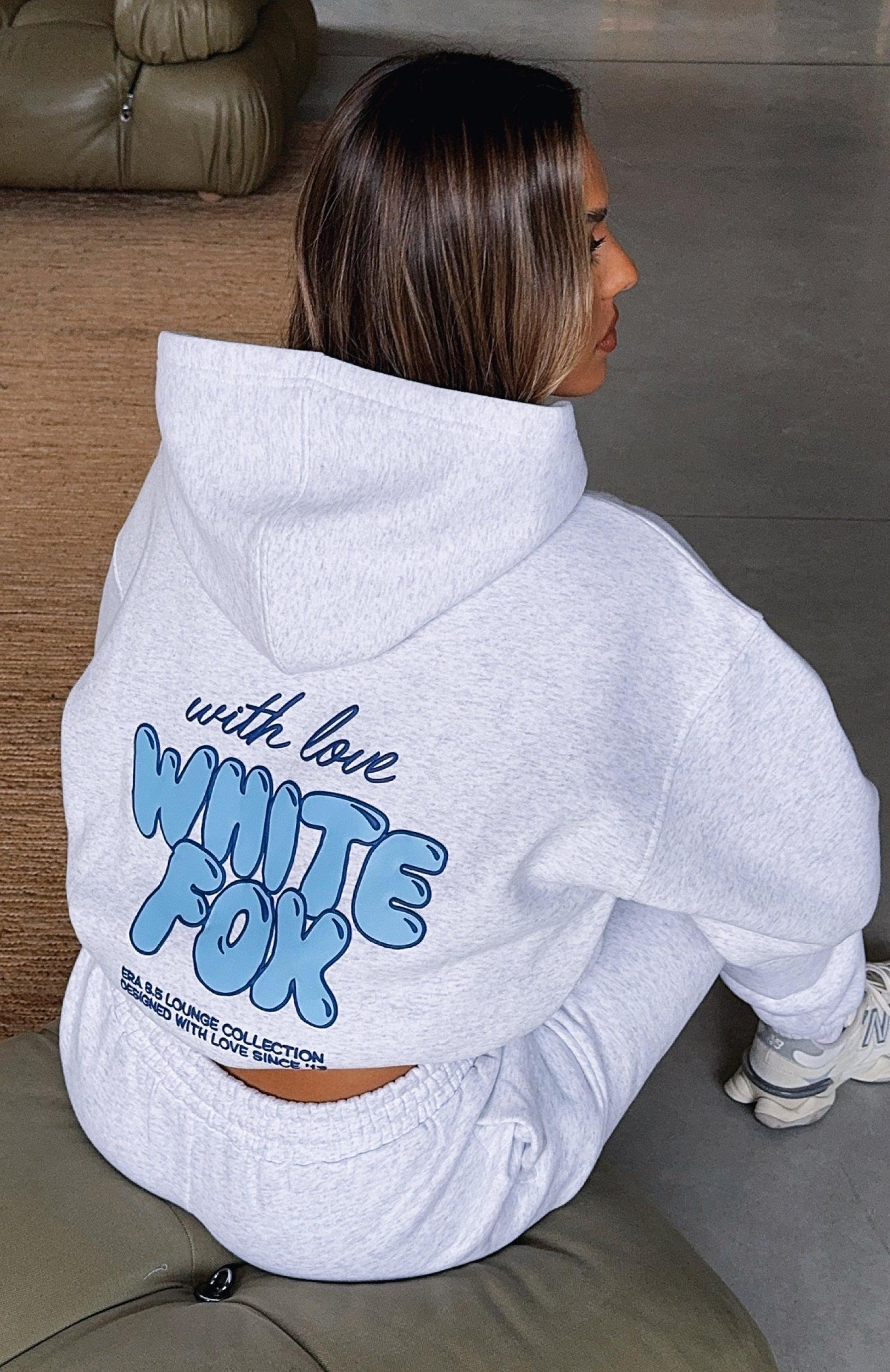 With Love Always Oversized Hoodie Grey Marle Product Image