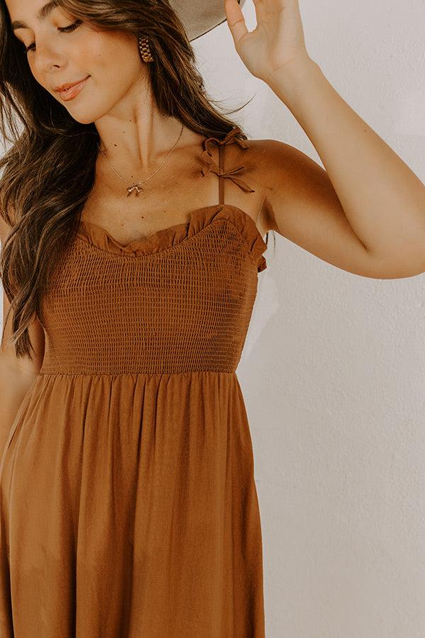 Inner Harmony Smocked Midi Dress Product Image