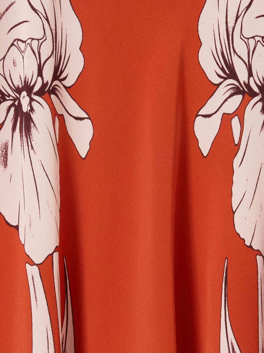 LA DOUBLEJ Marlene Floral-print Silk-crepe Maxi Dress In Iris Placée Product Image