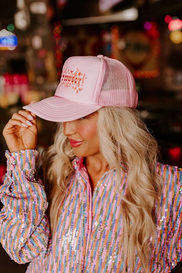 Hey Cowboy Embroidered Trucker Hat Product Image