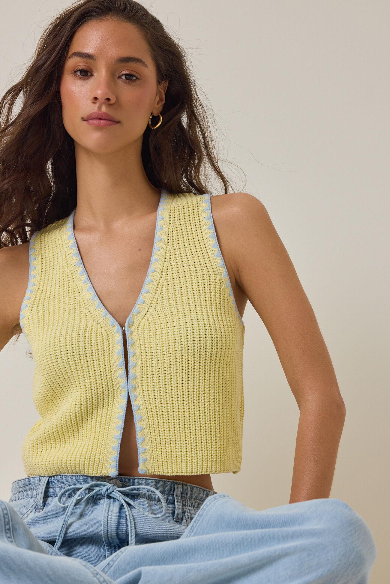 Kelia Contrast Stitch Vest Product Image