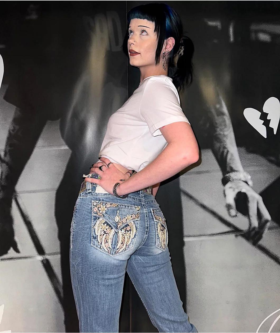 Miss Me Aleah Floral Wing Light Wash Bootcut Jeans Product Image