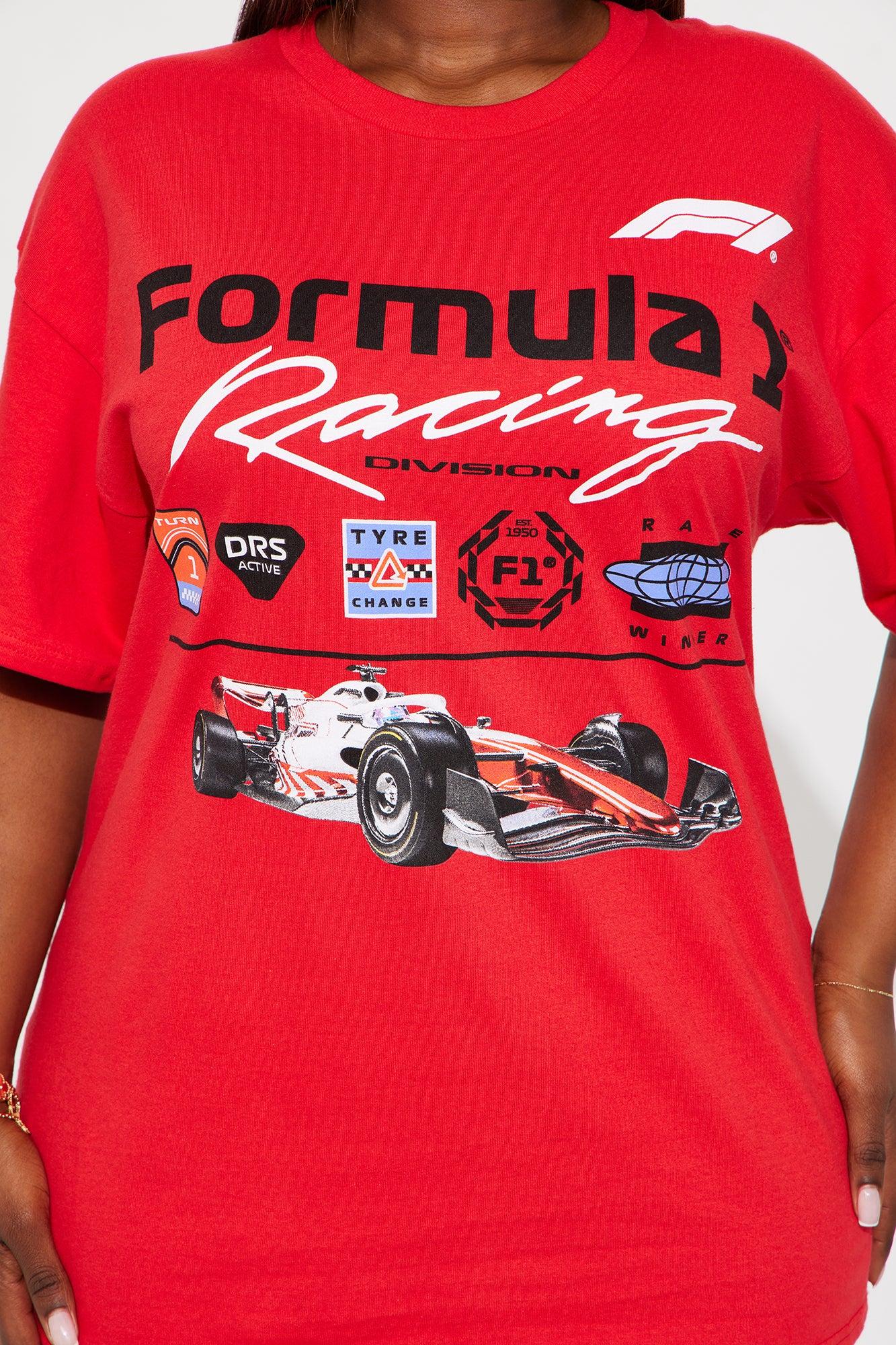Formula 1 Racing Oversized Tee - Red Product Image