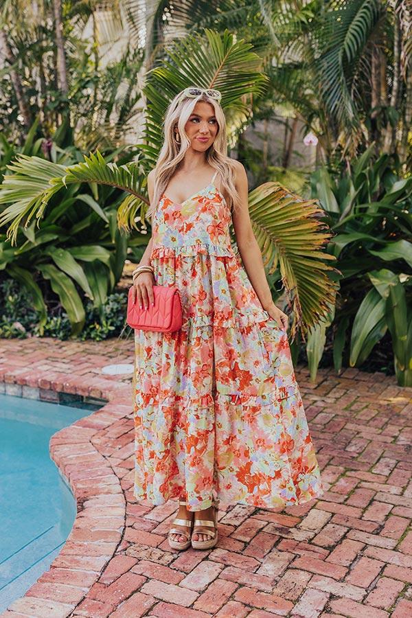 Tropical Shoreline Ruffle Maxi Product Image