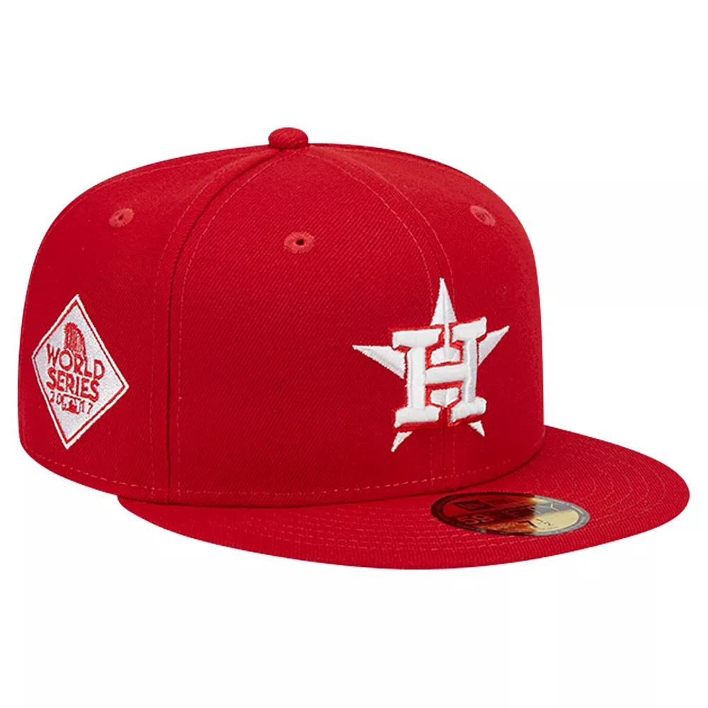 Men's New Era Red Houston Astros Logo 59FIFTY Fitted Hat, Size: 7 5/8 Product Image