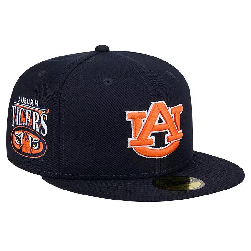 Men's New Era Navy Auburn Tigers Throwback 59FIFTY Fitted Hat,  Product Image