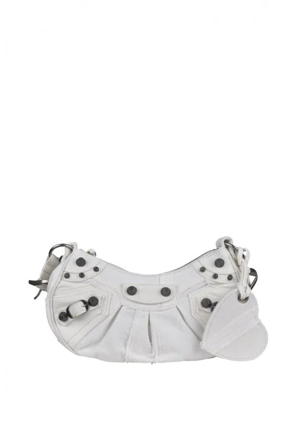 BALENCIAGA Le Cagole Xs Leather Shoulder Bag In Blue Product Image