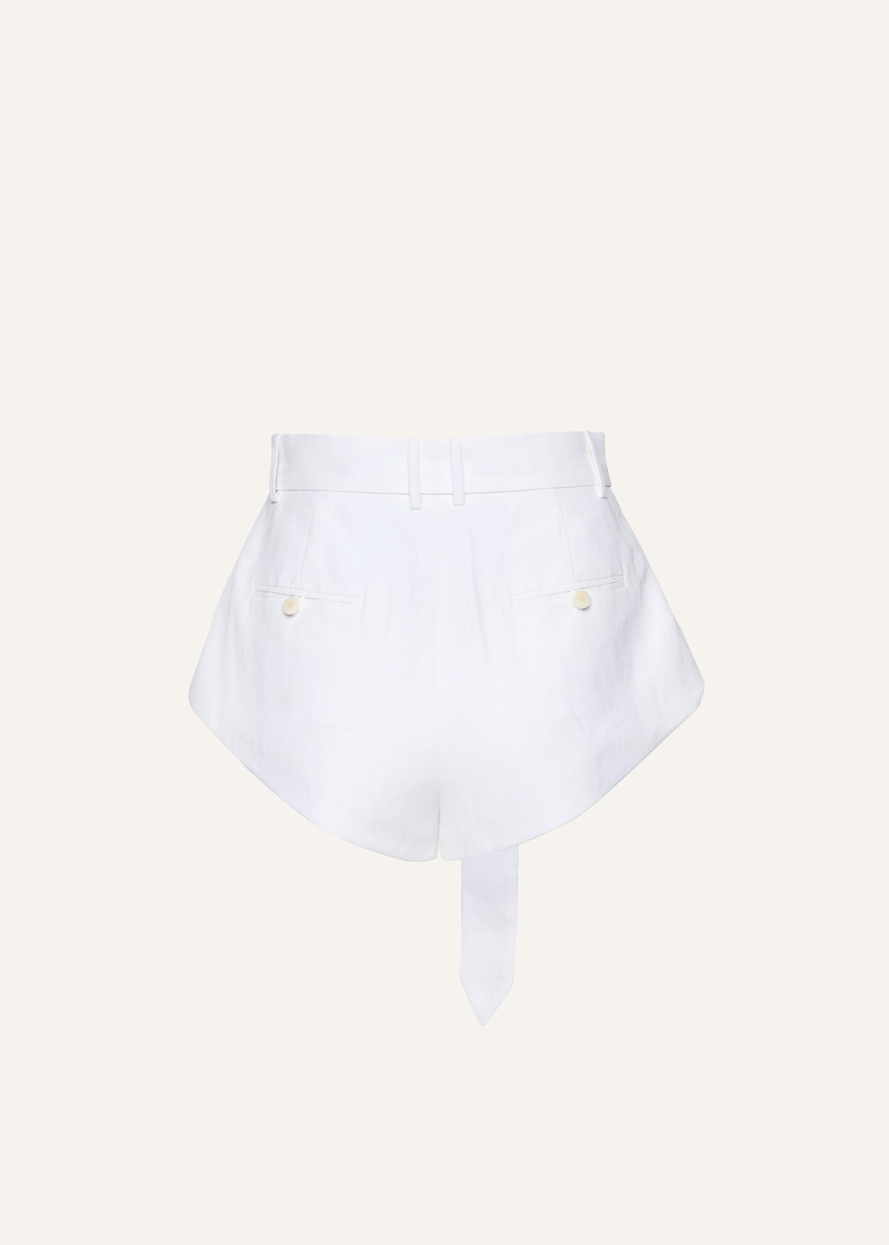 Flared shorts in white Product Image