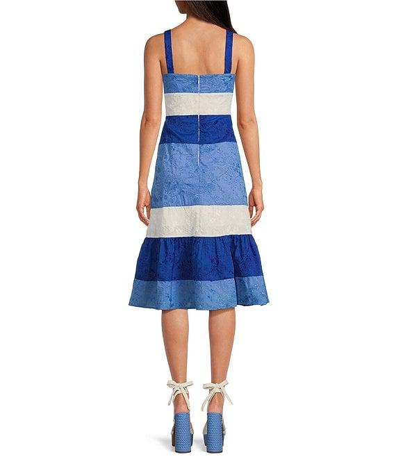Gianni Bini x Shea Leigh Mills Capri Color Block Eyelet Midi Dress Product Image