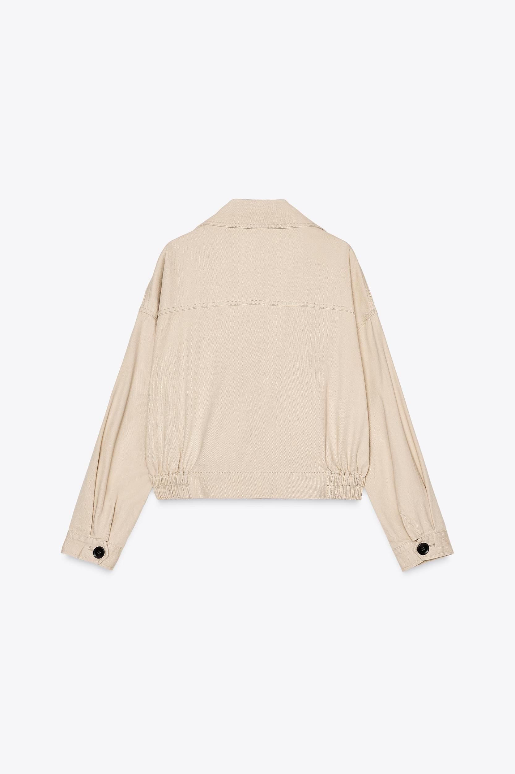 ELASTIC HEM CROPPED JACKET Product Image