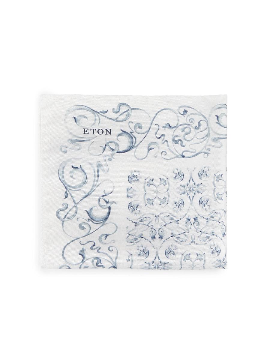 Mens Motif Silk Pocket Square Product Image