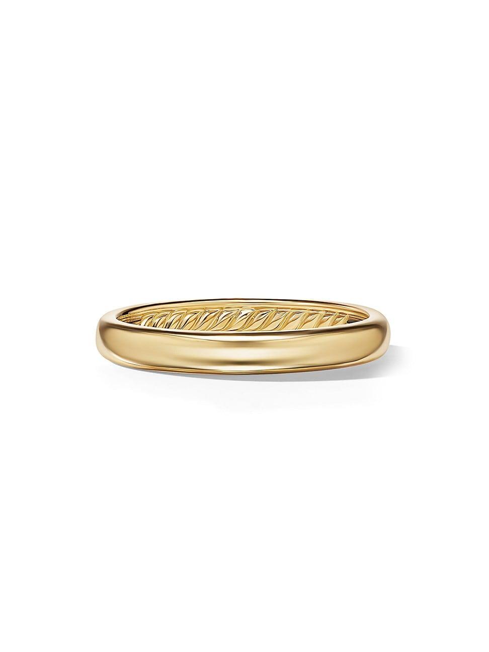 Mens DY Classic Band Ring in 18K Yellow Gold Product Image