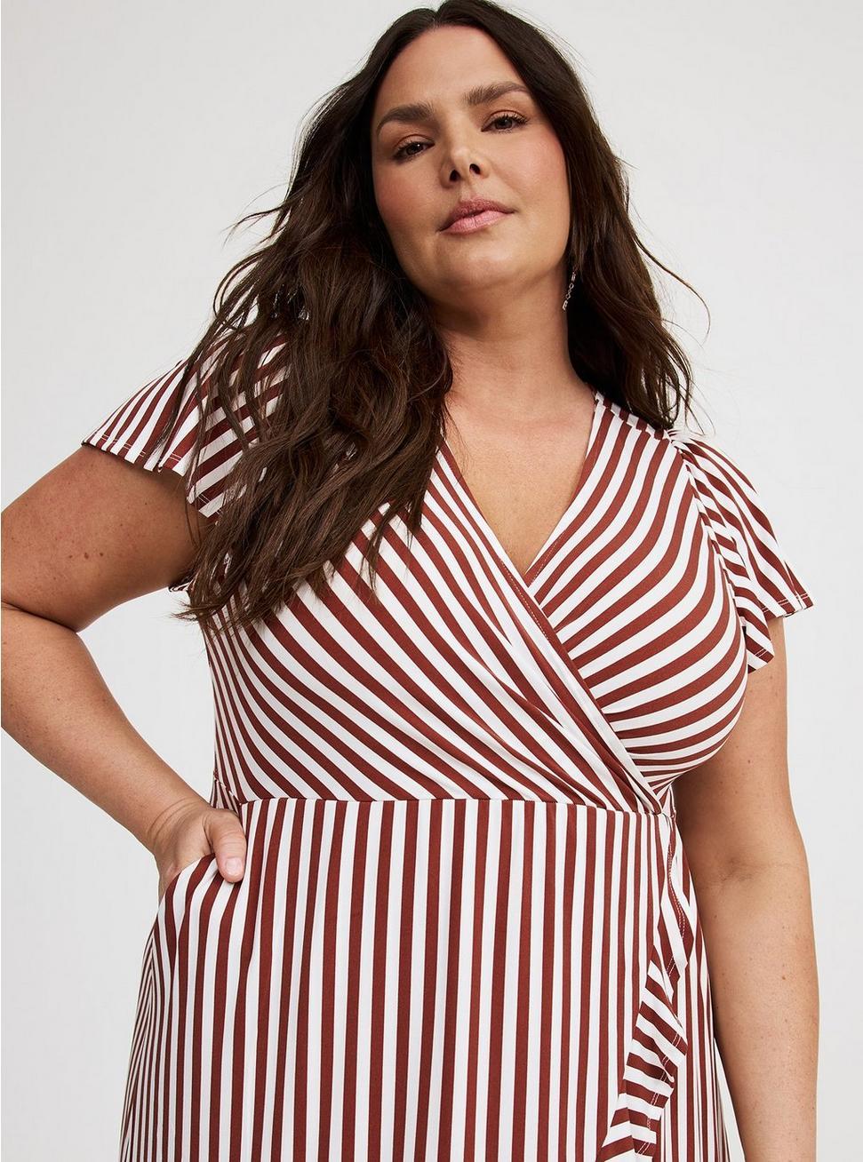 Midi Surplice Tiered Dress Product Image