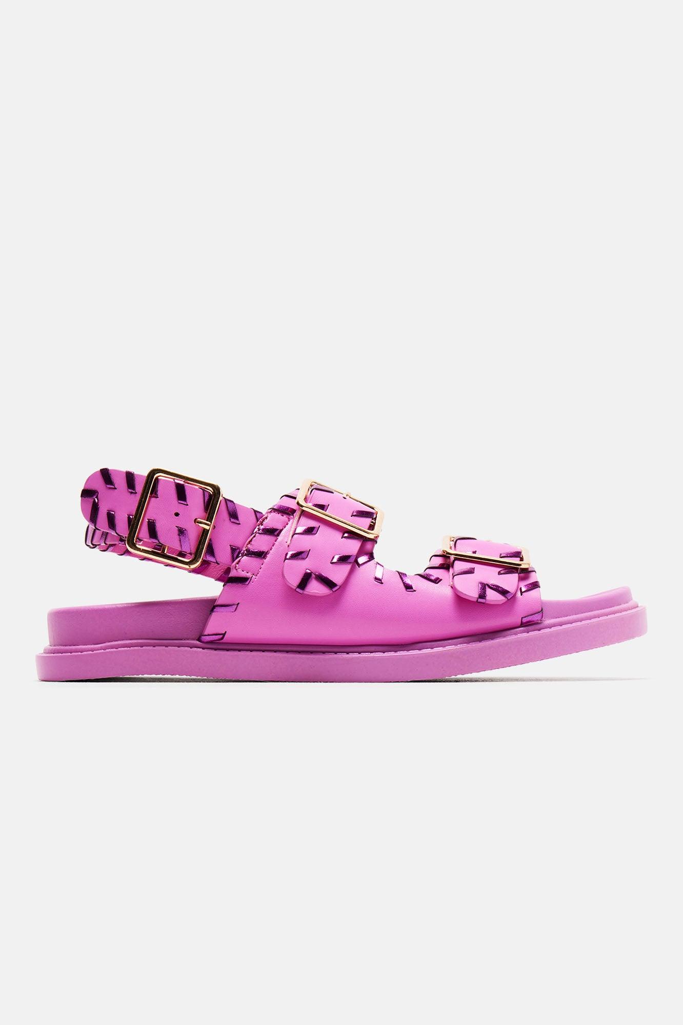 Kiya Flat Sandals - Pink Product Image