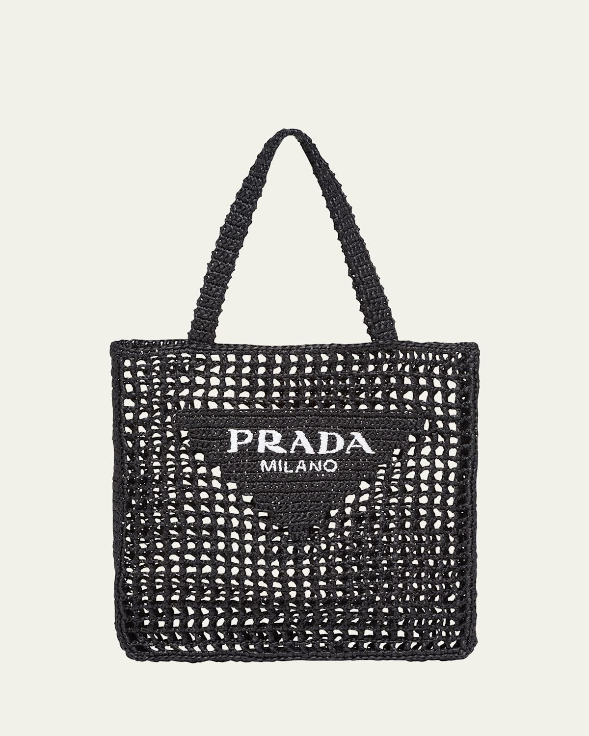 Bicolor Woven Logo Shopper Tote Bag Product Image