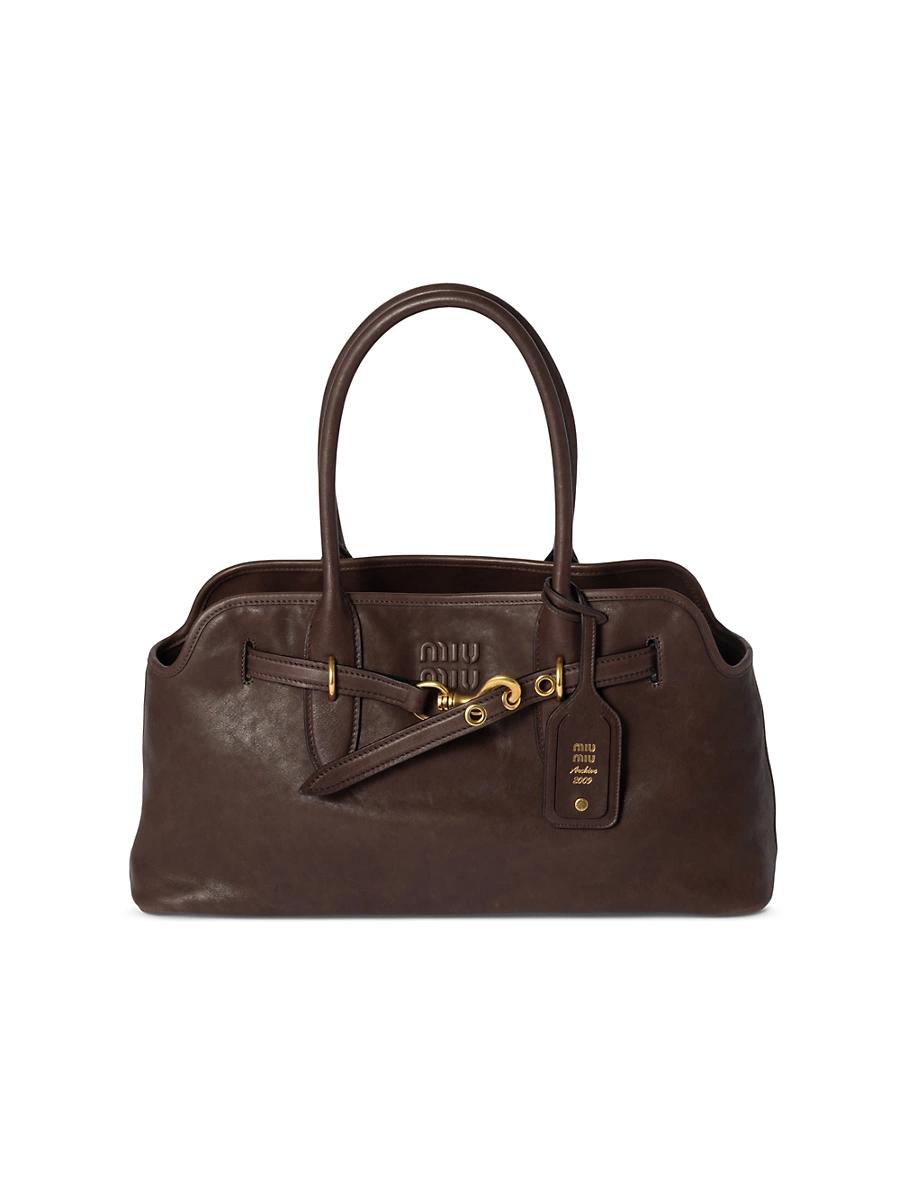 Womens Aventure Nappa Leather Shoulder Bag Product Image