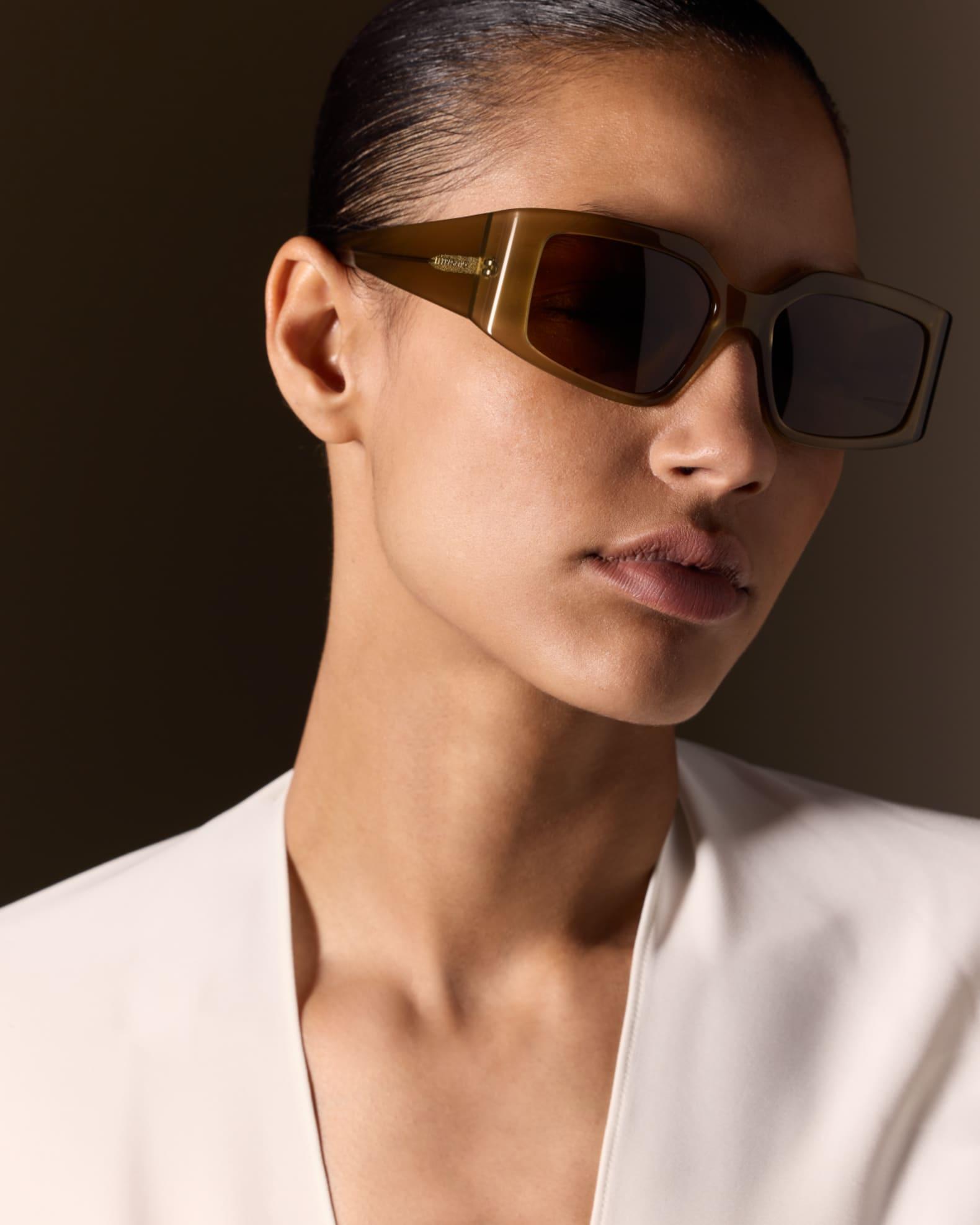 Micro-Logo Acetate Rectangle Sunglasses  Product Image