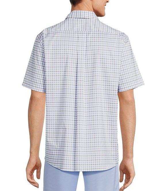 Roundtree & Yorke TravelSmart Easy Care Short Sleeve Small Plaid Sport Shirt Product Image