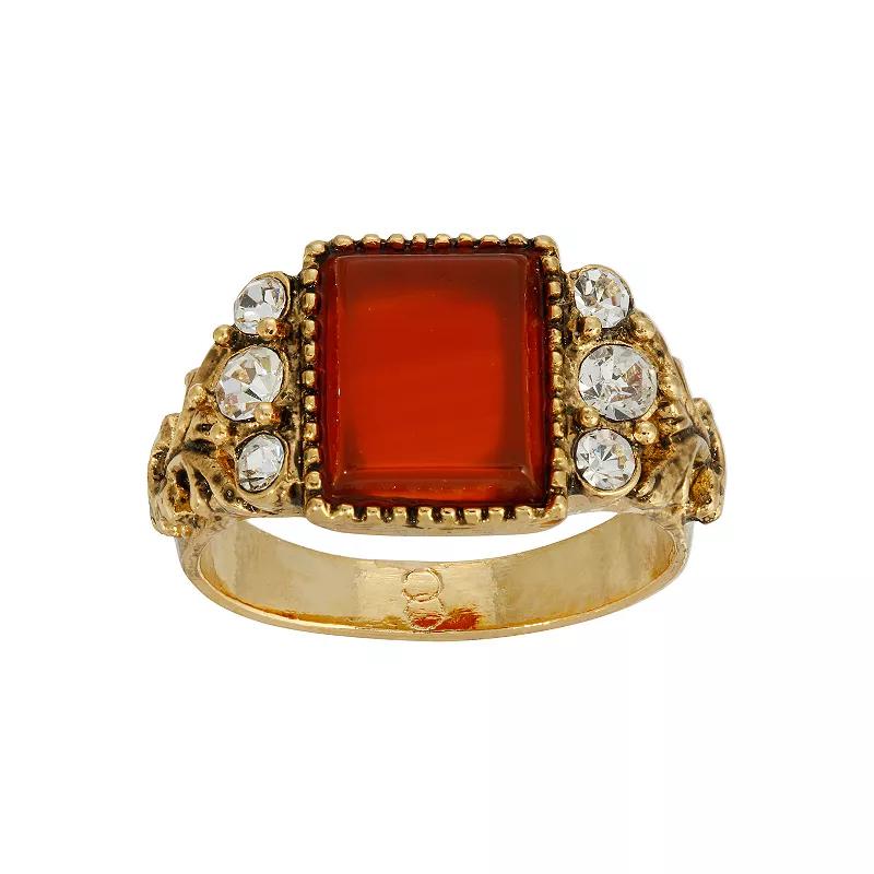 1928 Carnelian Ring, Women's, Silver Green Product Image