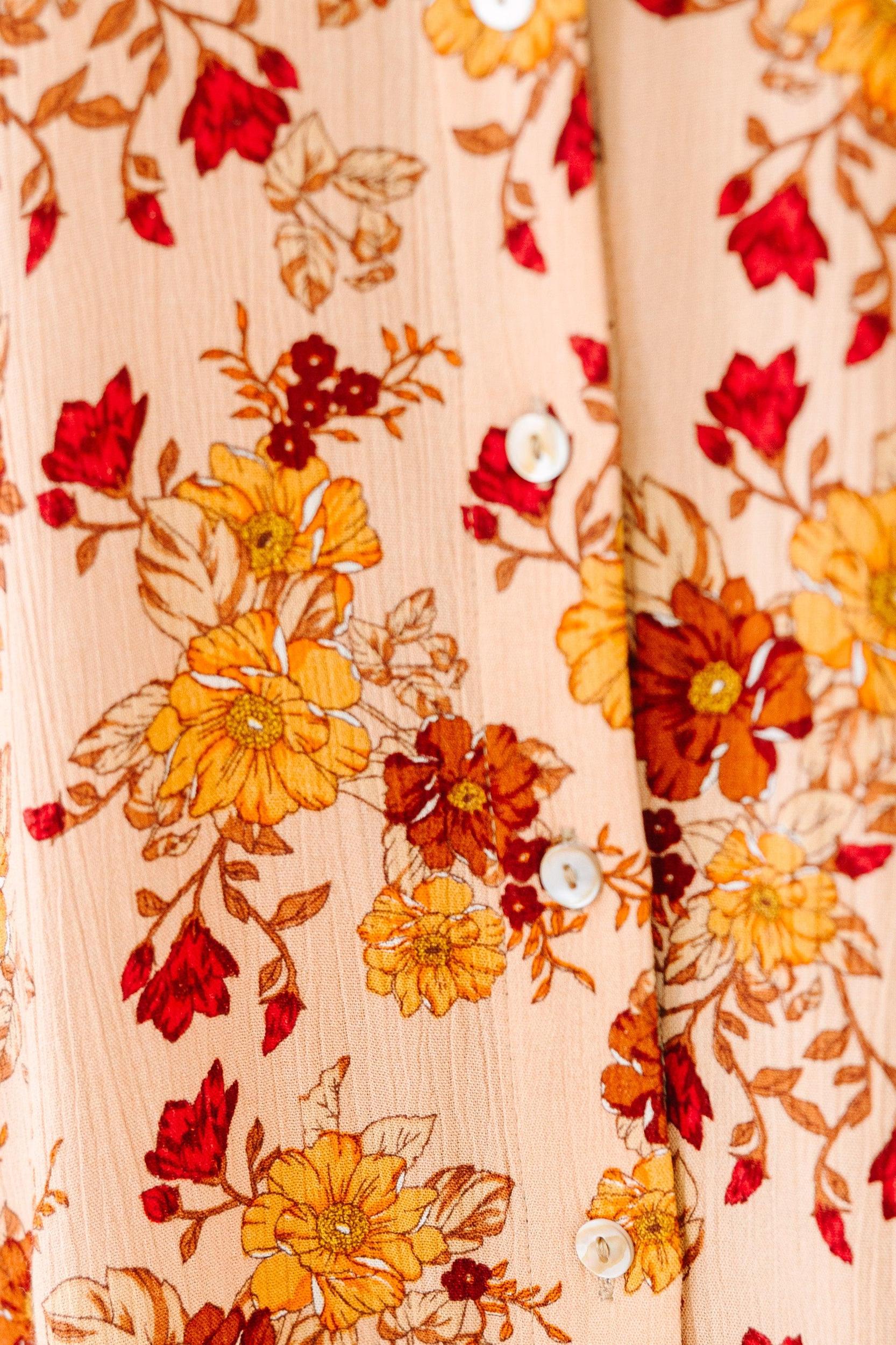 Taking Care Of You Peach Pink Floral Tunic Female Product Image