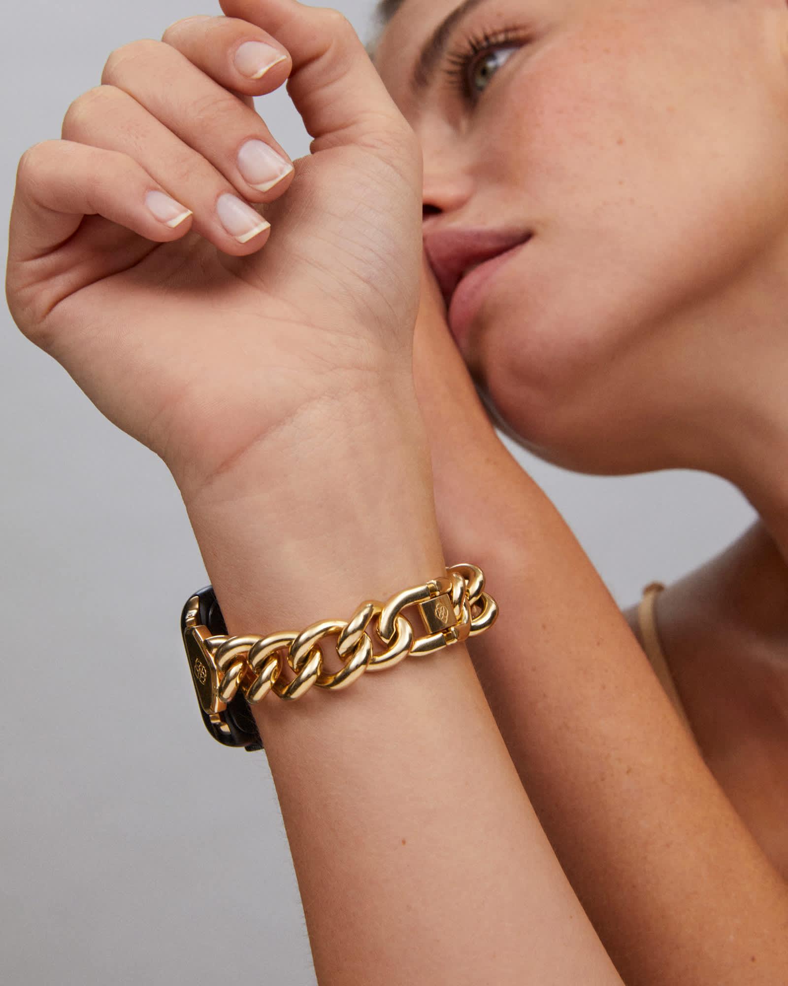 Whitley Chain Watch Band in Rose Gold Tone Stainless Steel Product Image