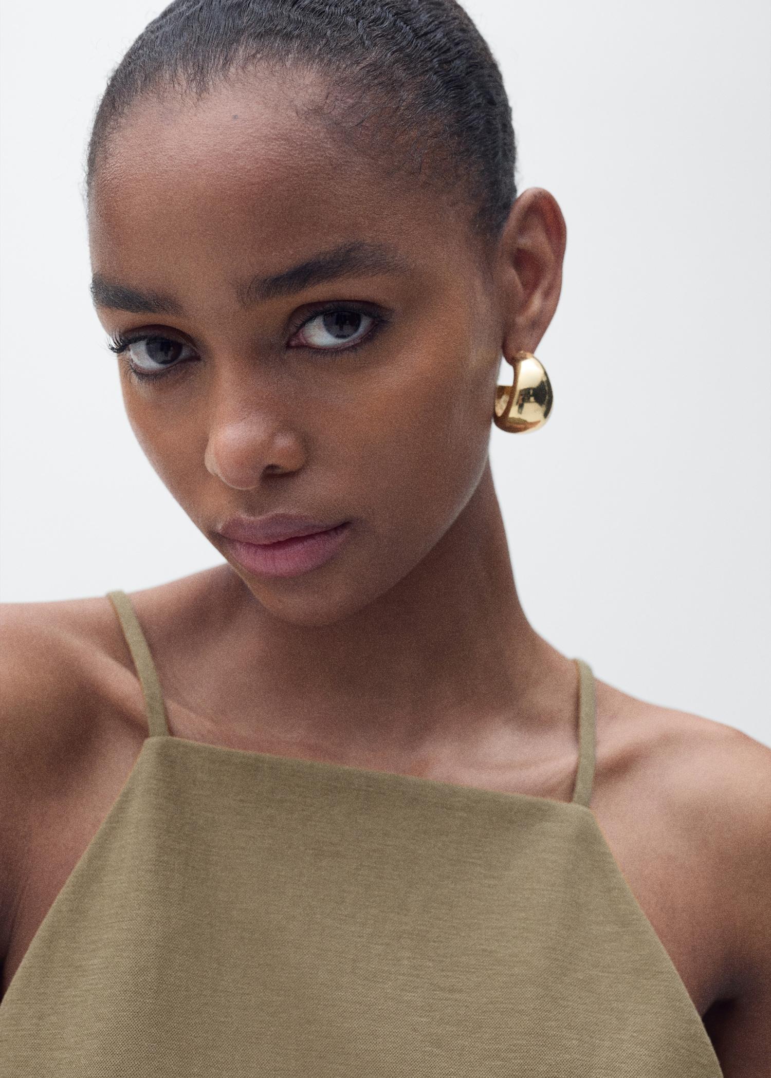 Cotton halter-neck top - Women | MANGO USA Product Image