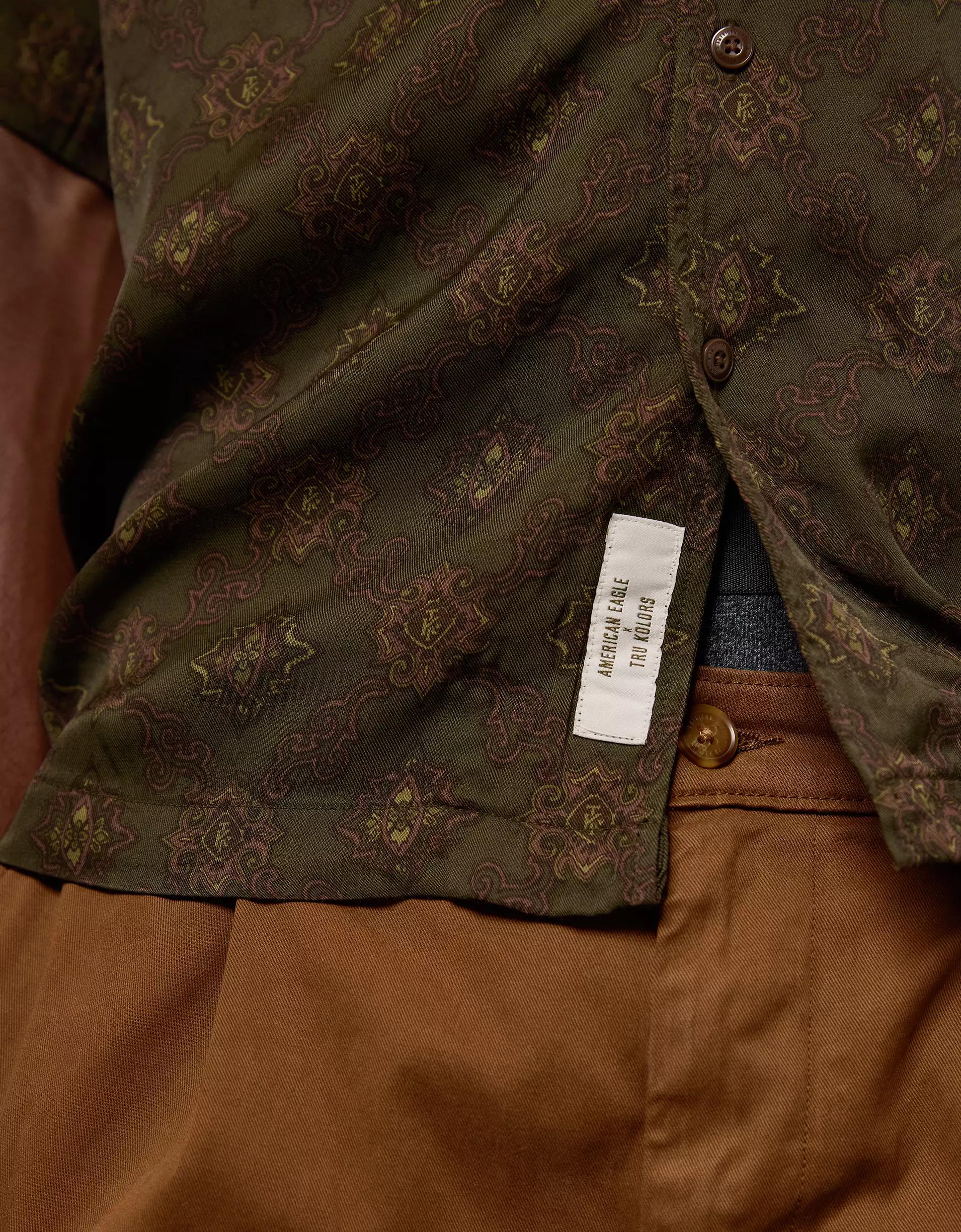AE x Tru Kolors Short Sleeve Paisley Camp Shirt Product Image
