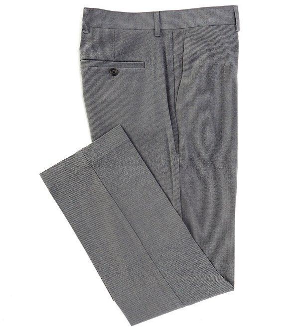 Perry Ellis Herringbone Modern Maxwell Fit Flat Front Stretch Pants Product Image