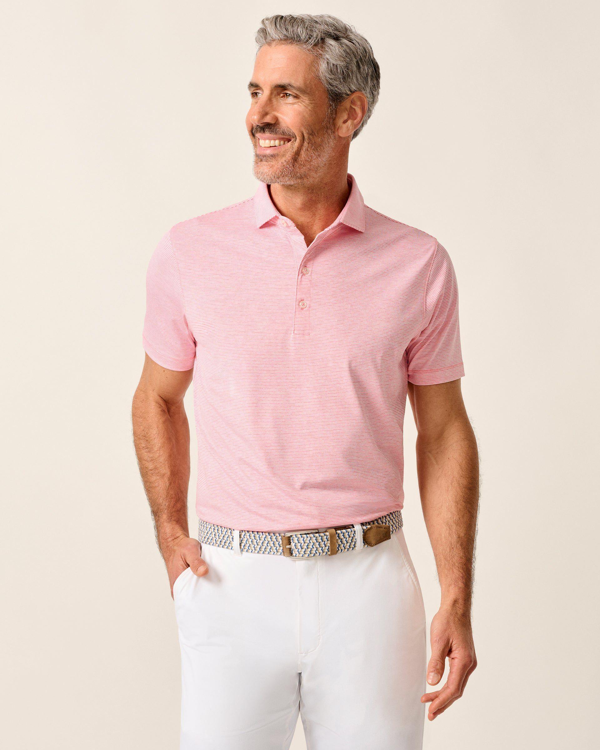 PerryGolf Performance Jersey Polo - Lyndonn Stripe Product Image