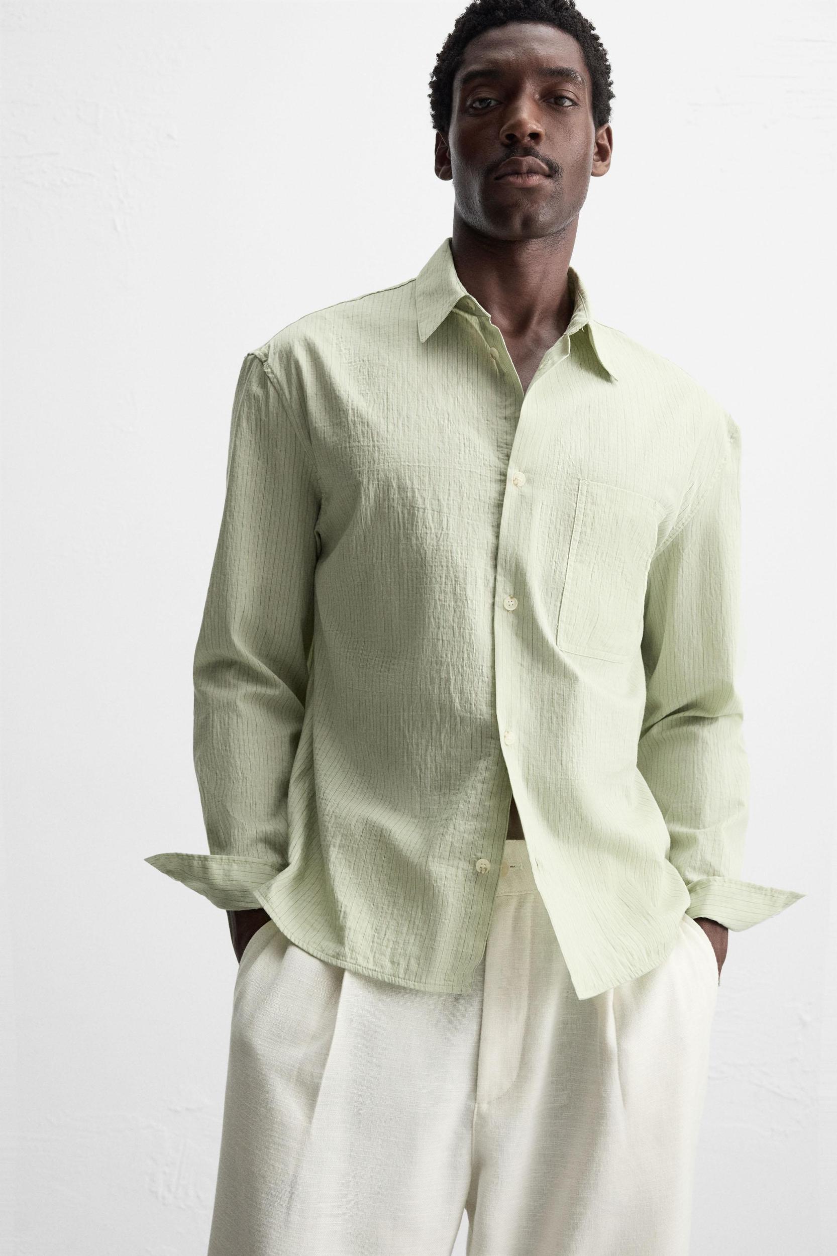 TEXTURED STRIPED SHIRT Product Image