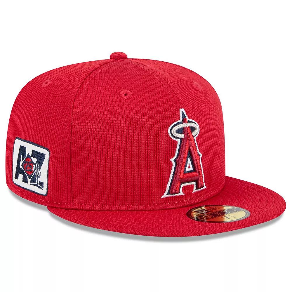Men's New Era Red Los Angeles Angels 2025 Spring Training 59FIFTY Fitted Hat,  Product Image