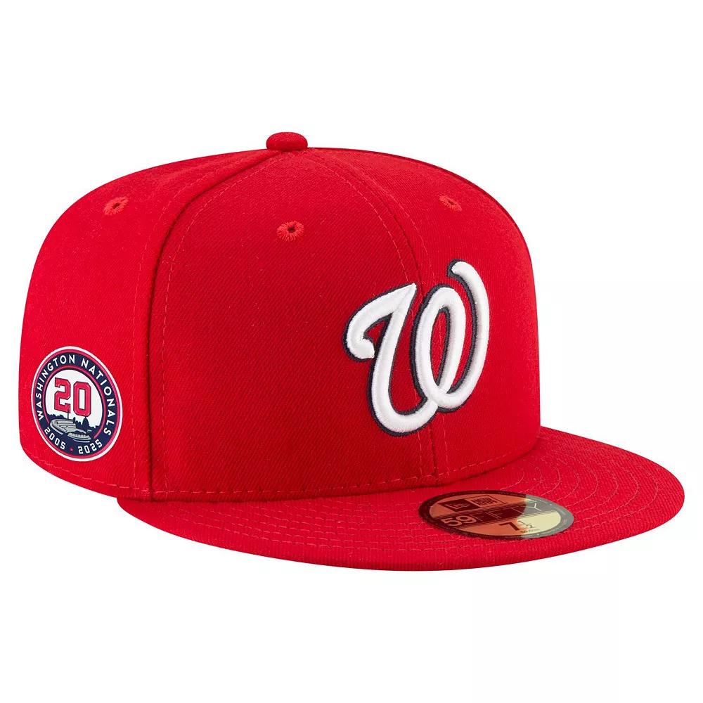 Men's New Era Red Washington Nationals 20th Anniversary 59FIFTY Fitted Hat,  Product Image